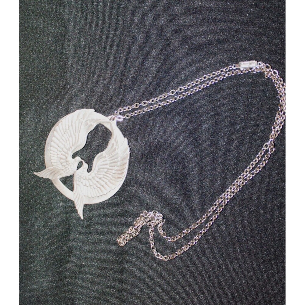 WALLACE 925 Sterling Silver - Vintage Peace On Earth 1973 Doves Pendant - PT8872